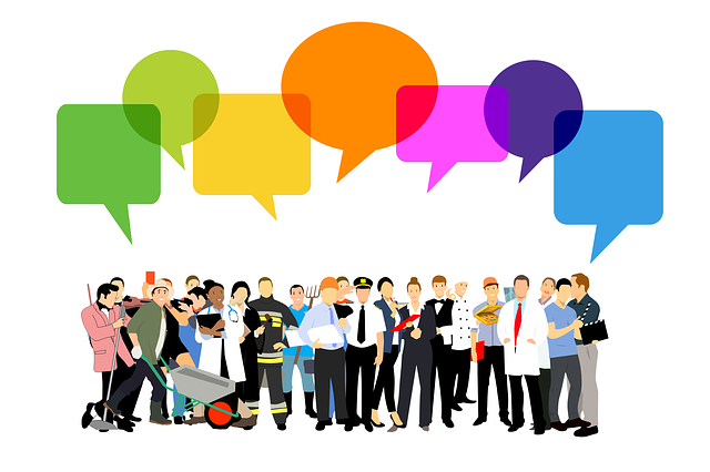 Free group people feedback illustration