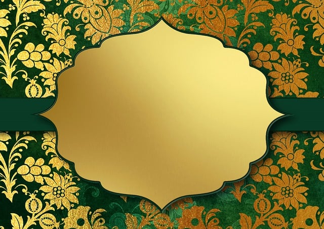 Free background image gold floral illustration