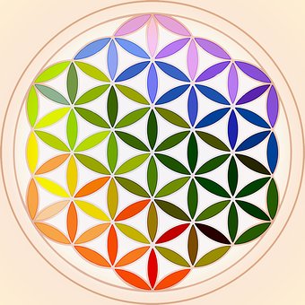 Mandala, Regenbogen, Bunt, Reiki
