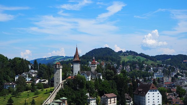 Luzern, Museggmauer, Bymur, Milepæl