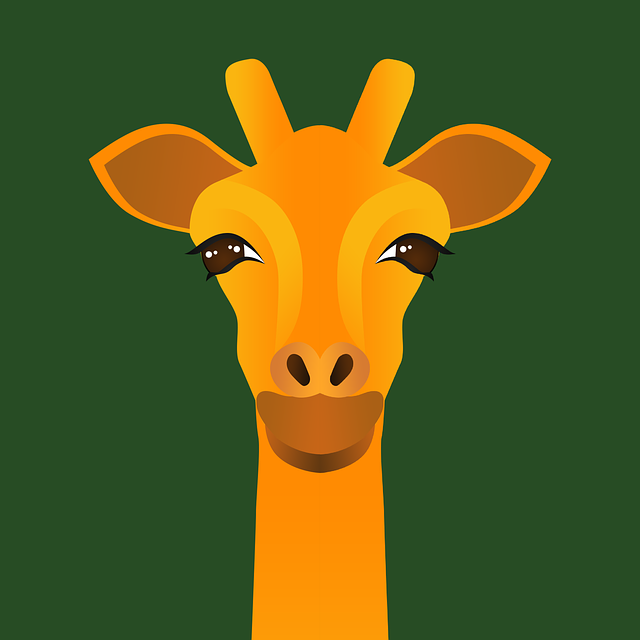 Free giraffe animals zoo illustration