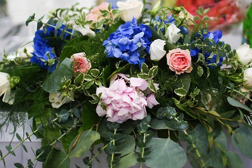 Blumenstrauß, Blumen, Hochzeit, Rose