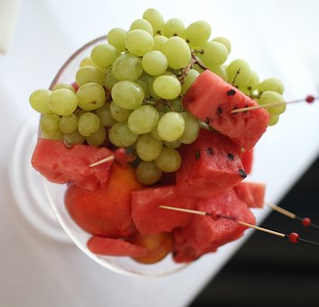 Obst, Wassermelone, Traube