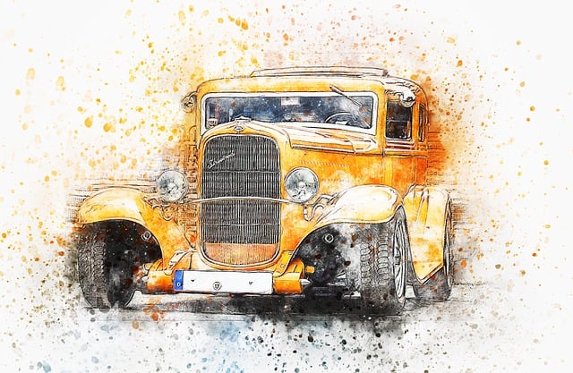 Bil, Gammel Bil, Oldtimer, Kunst