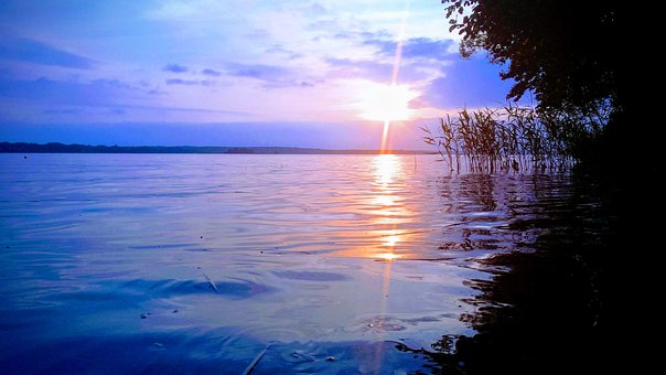 Free Sunset Lake photo and picture