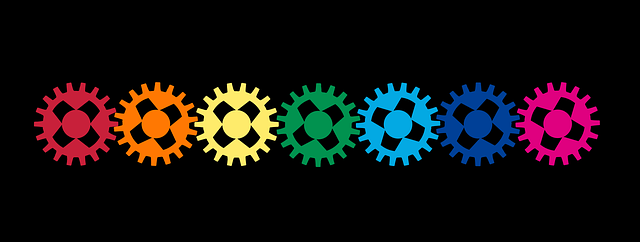 Free rainbow rainbow colors gears illustration