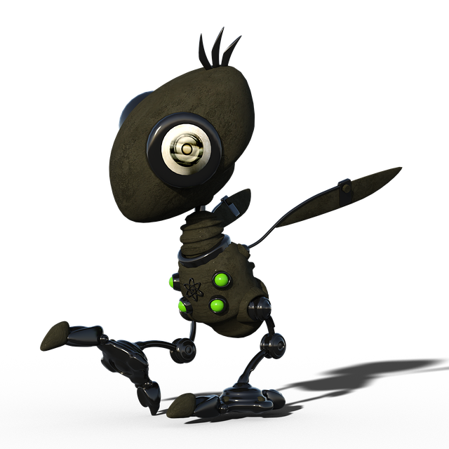 Free figure robot technology illustration