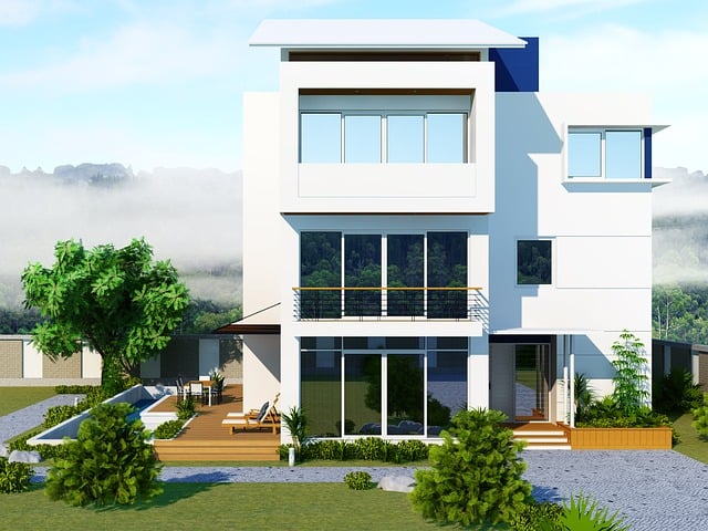 Ydre, Gengive, 3D, Arkitektur, Hus