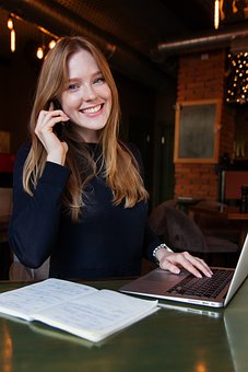 Business, Lady, Woman, Girl, Computer