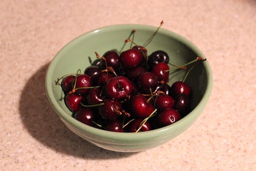 Schüssel, Jahrgang, Kirschen, Obst