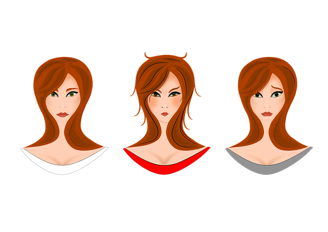 Free women emotions facial expressions illustration