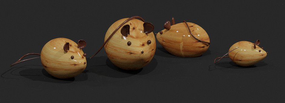 Mouse, Lemn, Arta 3D Blender