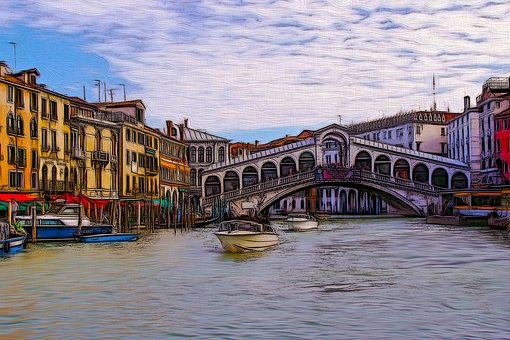 Free Rialto Bridge Venice illustration and picture