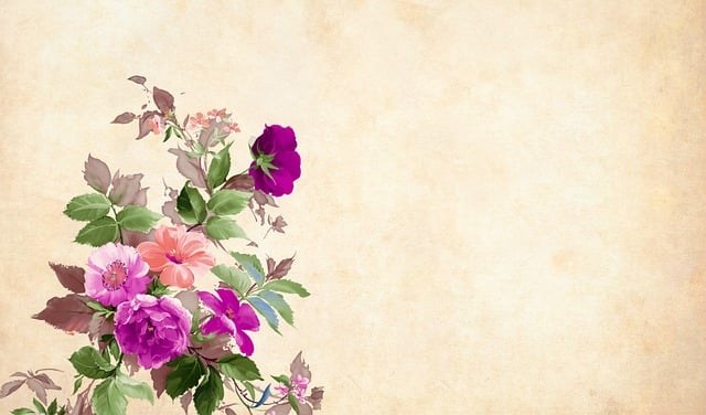Free flower floral paper illustration