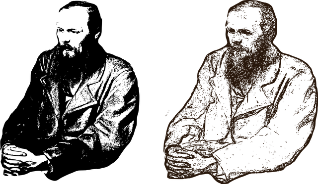 Free dostoevsky russian novelist vector