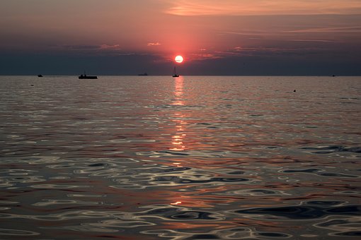 Atardecer, Tryte, Mar, Agua, Italia