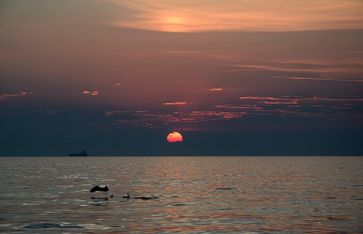 Atardecer, Tryte, Mar, Agua, Italia