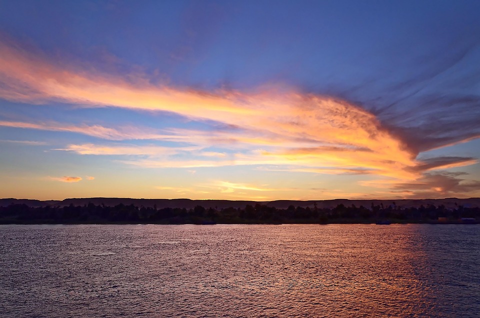 Egypt, Nile, Aswan, Sunset, Himmel, Reiser
