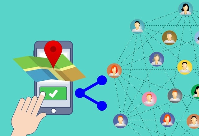 Free location phone share illustration