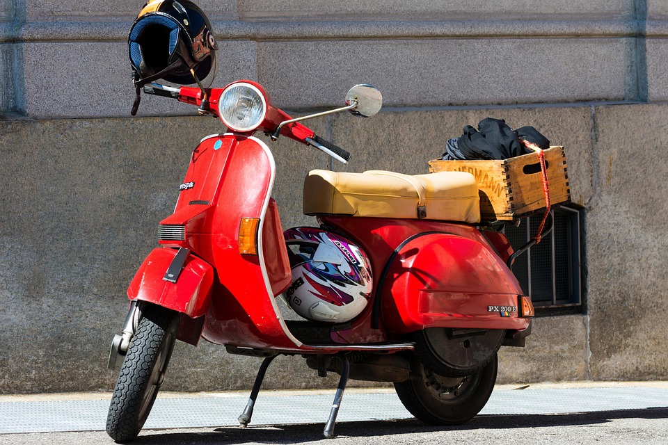 Moto, Vespa, Retrô, Vintage, Clássico, Locomoção