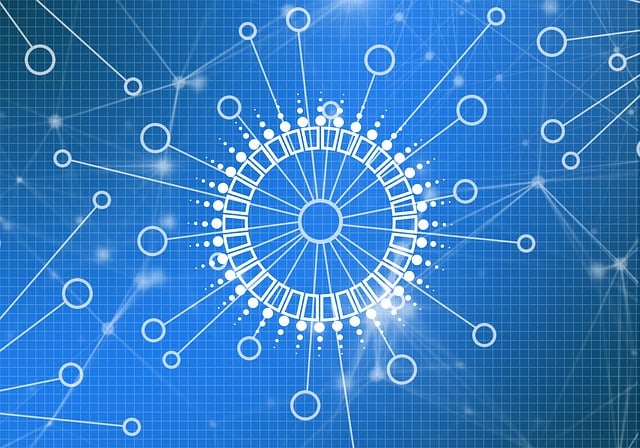 Free blockchain network technology illustration