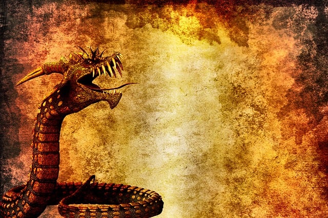 Free dragon snake background illustration