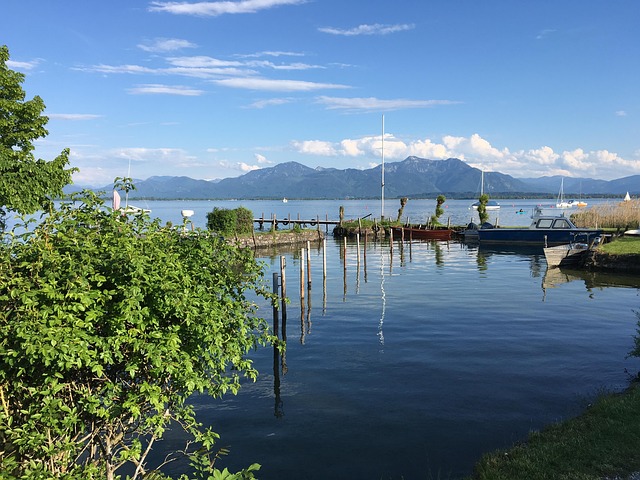 Chiemsee, Meer, Bergen, Vakantie, Boot