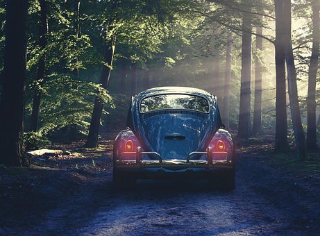 Auto, Weg, Voertuig, Bomen, Landschap