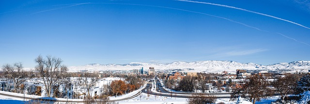 Boise, Idaho, Panoramă, Oraș, Iarnă