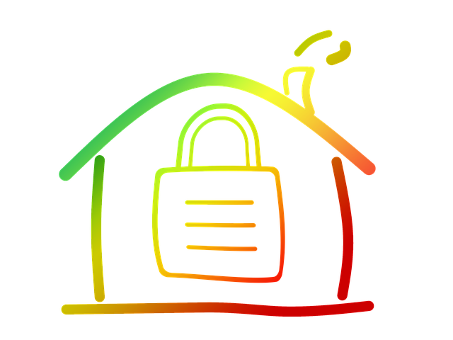 Free castle padlock security illustration