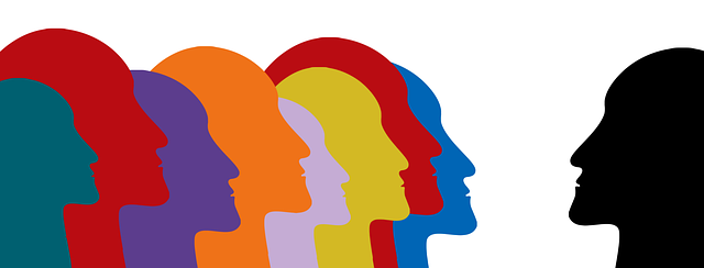 Free faces group profile illustration