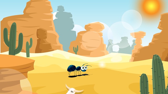 Free desert hot the sun illustration