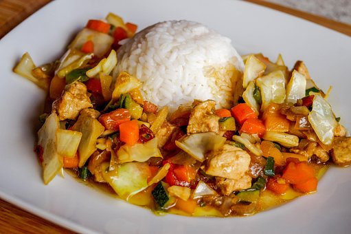Essen, Thai, Asiatisch, Reis, Ernährung