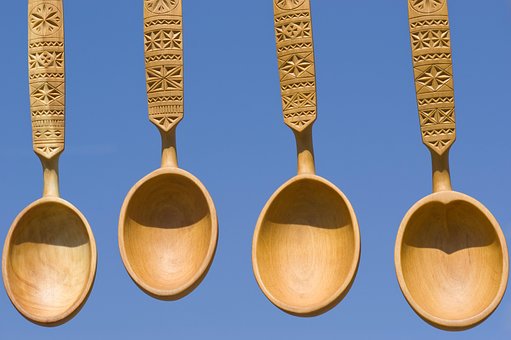 Spoon, Folk, Wooden, Model, Creativity
