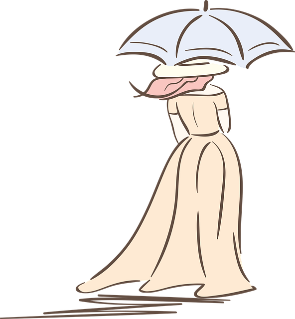 Free Woman Umbrella vector and picture