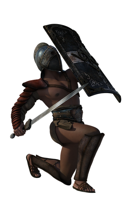 Thracian, Gladiator, Sværd, 3D, Kriger