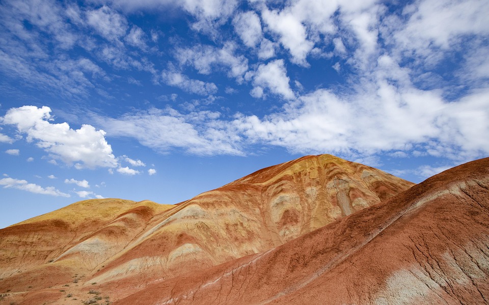 Danxia, Yadan, キャニオン, 地球, 風景, Zhangye, 山, オレンジ, 州, 地質学