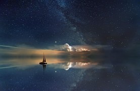 Ocean, Starry Sky, Milky Way, Rest