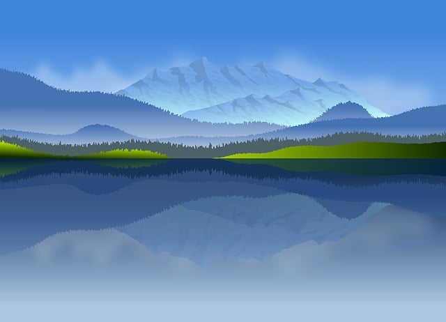 Free landscape sky clouds illustration