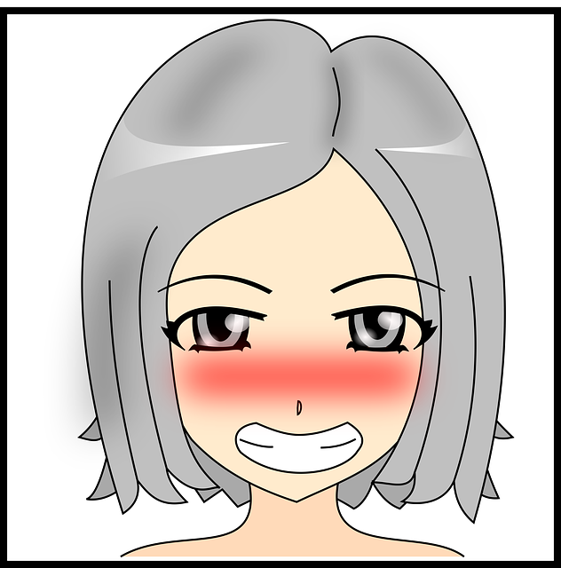 Free confused timid girl illustration