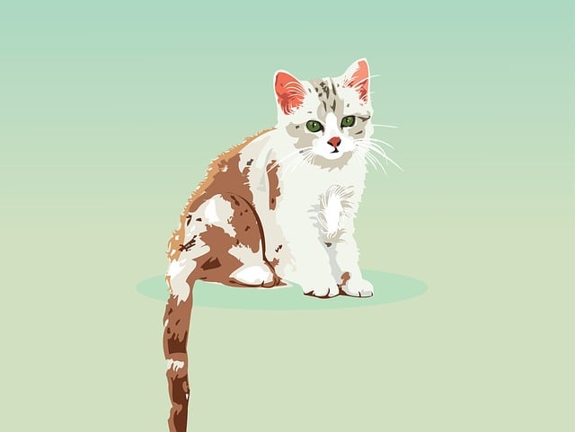 Free cat kitten portrait illustration