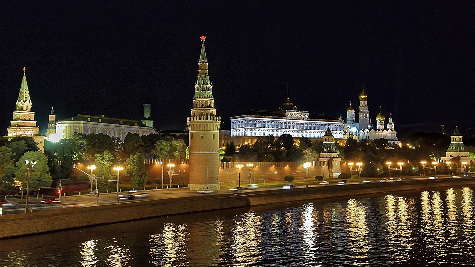 Russia, Moscow, Kremel, Moskva River, Architecture