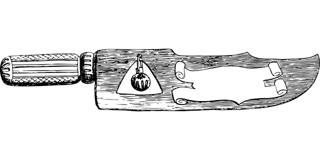 Free vintage sign sign knife illustration