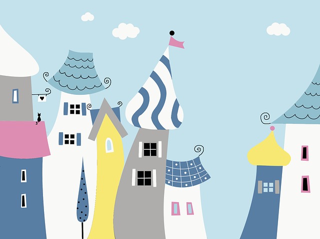 Free city house skyline illustration