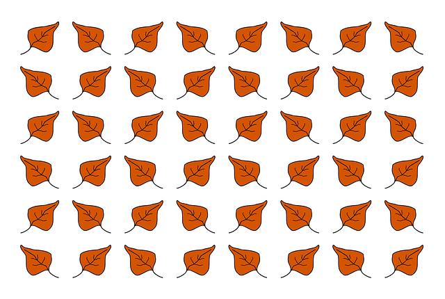 Free pattern fallen leaves vector