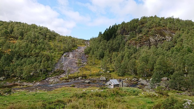 Free Mountain Waterfall photo and picture