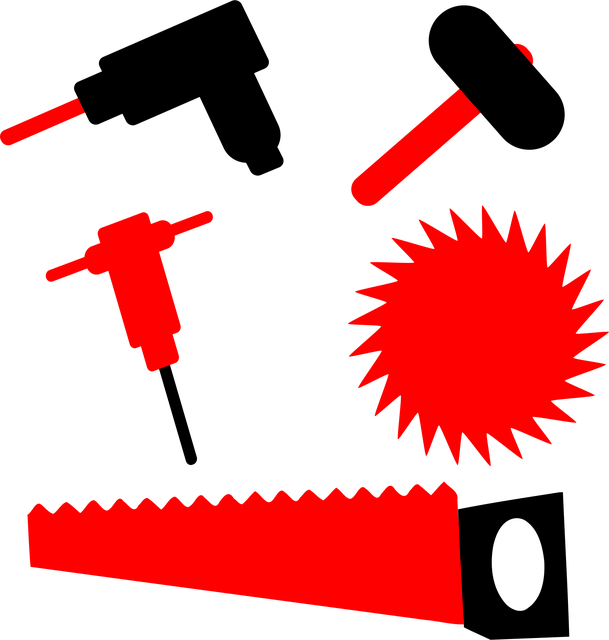 Free drill hammer sledgehammer vector