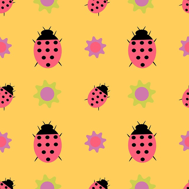 Free seamlessly pattern liefheersbeestje illustration