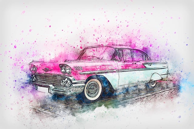 Free car chevrolet oldtimer illustration