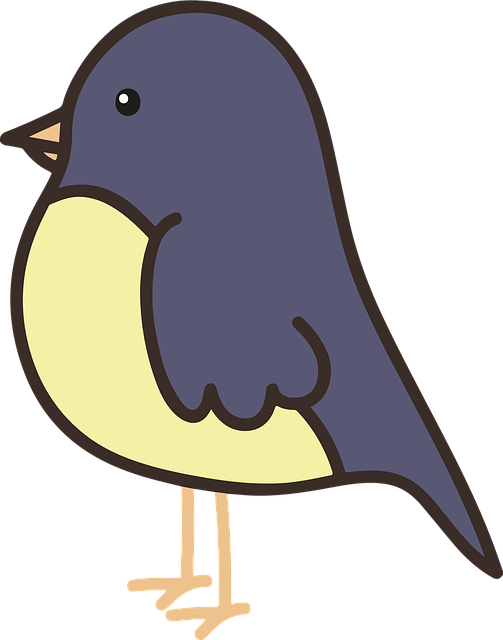 Free bird cute fly vector